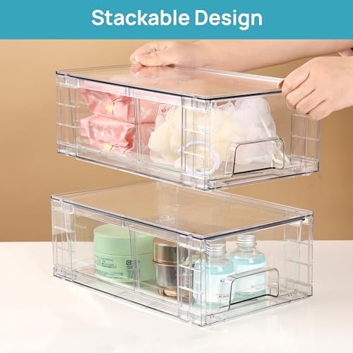 Vtopmart 10 Pack Stackable Clear Drawer - Image 6
