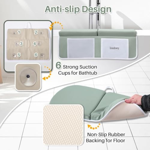 Kneeler and Elbow Rest Pad Set, 1.6'' Extra Thick Bath Support - Image 3