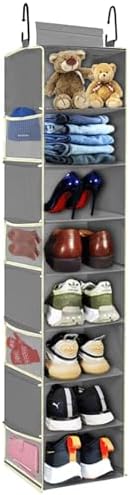 Large-Sized Hanging Shoe Organizer 8-Shelf, Hanging Closet Organizer by ROOMTALK