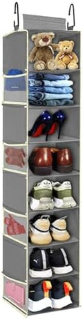 Large-Sized Hanging Shoe Organizer 8-Shelf, Hanging Closet Organizer by ROOMTALK