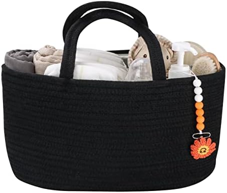 XUANGUO Cotton Rope Baby Diaper Caddy Organizer Basket by XUANGUO