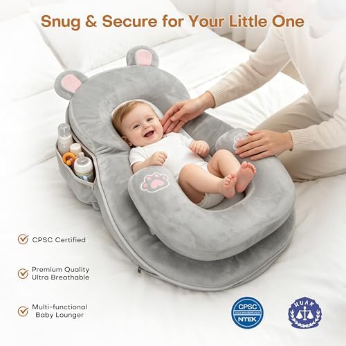 Baby Feeding Pillow, Anti-Reflux Infant Lounger Pillow - Image 2