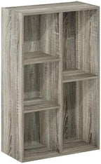 Furinno LUDER Book Shelf, 5-Cube Bookshelf, Reversible Bookcase, 9.4 x 19.5 x - Image 6