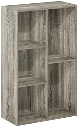 Furinno LUDER Book Shelf, 5-Cube Bookshelf, Reversible Bookcase, 9.4 x 19.5 x - Image 6