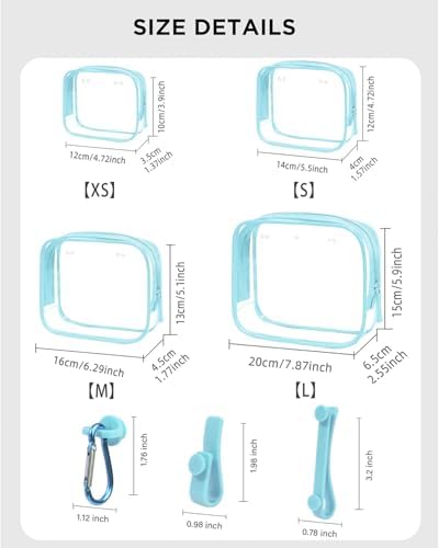LETGO 4 PCS Clear Insert Bag for Bogg Bag, 4 Sizes Waterproof Beach Bag - Image 2