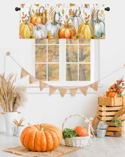 Vandarllin Fall Thanksgiving Kitchen Curtains Valances - Image 4