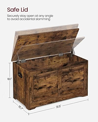 VASAGLE Storage Chest, 39.4 Inches Width Bench - Image 3