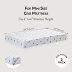 Dreamology Mini Crib Sheets Fitted, 100% Cotton Jersey Crib Sheets - Image 3