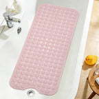 Extra Long Bathtub Mat Non Slip Bath Mat Pink 40"x16" Full Size by NaolotureHome