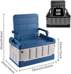 Versatile Foldable Seatable Car Organizer Box 60L Heavy Duty Storage Bins - Image 4