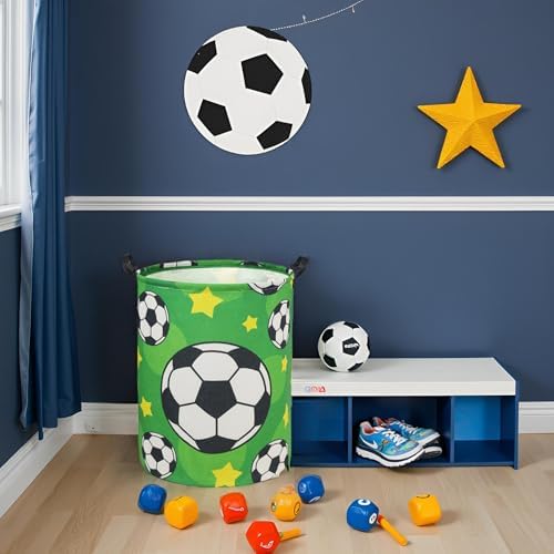 Soccer Kids Laundry Basket Baby Hamper Soccer Toy Storage Bin - Image 3
