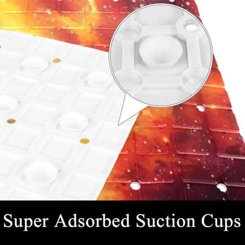 Shower Mat Non Slip 26.8 x 15.1 Inches, Galaxy Colorful Bathtub Mat Shower - Image 3