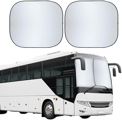 EcoNour 2-Piece Foldable RV Windshield Sun Shade, UV & Heat Protection by EcoNour