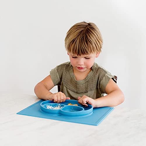 ezpz Happy Mat - 24 Months+ - 100% Silicone Suction Placemat + Divided Plate - - Image 5