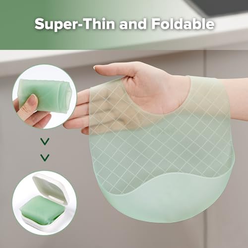 haakaa Lightweight Silicone Pocket Bib – Ultra-Light & Foldable Travel Silicone - Image 3