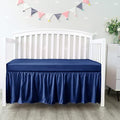 Crib Bed Skirt 14" Drop, Fits 28"x52" Crib, Adjustable by Bilobanbabybedding