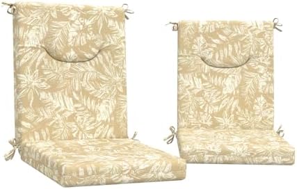 DYTXIII Outdoor High Back Chair Cushions Set of 2, 44x20 in Water Repellent by DYTXIII