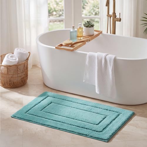 GRANNY SAYS Sage Green Bathroom Rug 24" x 36", Non-Slip Bath Mat by GRANNYSAYS