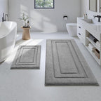 HOMEIDEAS Bathroom Rugs Sets 2 Piece, Soft Extra Long Bath Mat Grey by HOMEIDEAS