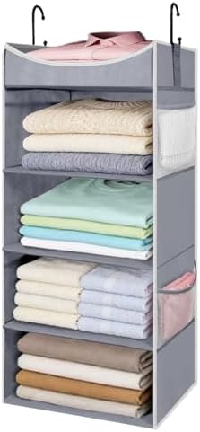 4-Shelf Hanging Closet Organizer and Storage by ROOMTALK
