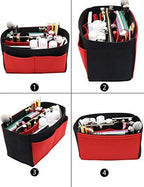 LEXSION Felt Purse Organizer Insert, Tote Bag Shaper Dividers - Image 4
