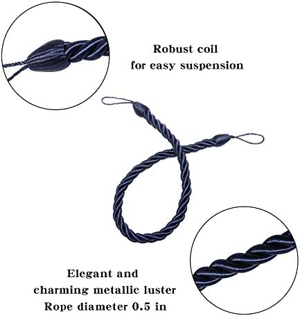 BEL AVENIR Curtain Tiebacks Ropes Tie-Backs, Handmade Holdbacks - Image 2