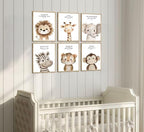 6Pcs Nursery Bible Verse Animal Wall Art Cute Woodland Animals Christian - Image 5