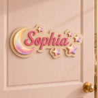 Custom Name Sign for Nursery ＆Wall Personalized Wooden Kids Room Door Sign - Image 2
