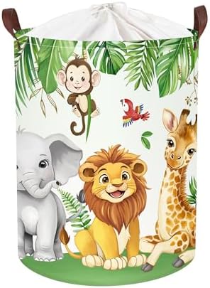 Clastyle Safari Animal Laundry Basket Leaf Kids Clothes Book Storage Basket by Clastyle