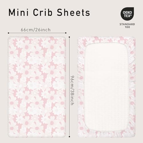 Gllquen Baby Muslin Cotton Pack and Play Sheets 3 Pack - Image 4