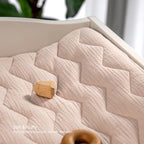 lulumoon Muslin Changing Pad Cover: Quilted Cotton Gentle on Baby's Skin - Image 4