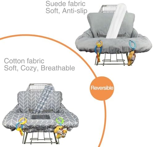 ICOPUCA Shopping Cart Cover for Baby, 2 in 1 cart Cover for Babies N high Chair - Image 4