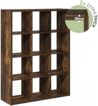 Furinno Cubicle Book Shelf, 12-Cube Bookshelf, Extra Thick Frame Reversible - Image 6