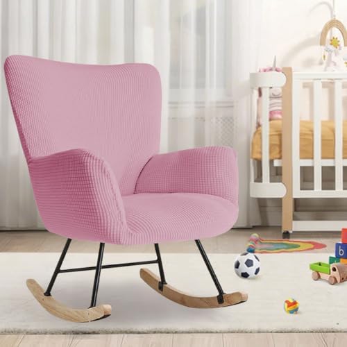 Nursery Rocking Chair Cover Stretch Glider Chair Covers Jacquard Modern Reading - Image 2