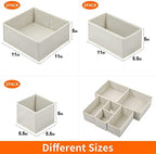 Stero 6 Pack Drawer Organizers for Clothing, Dresser Drawer Organizer Clothes - Image 5