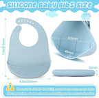 Mepase Silicone Bibs Waterproof Silicone Baby Bibs - Image 2