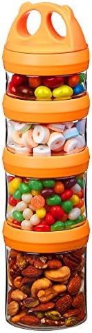 SELEWARE Orange Stackable Snack Containers by SELEWARE
