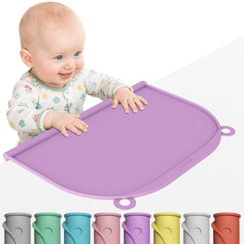 Large Silicone Placemat, Raised Edge Leakproof, Non-Slip by AUFORPET