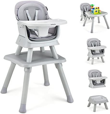 BABY JOY Baby High Chair, 8 in 1 Convertible Highchair by BABYJOY