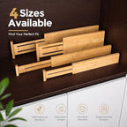 Fabsome Drawer Divider 6 Pack, Bamboo Dresser Organizers - Image 6