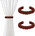 Ptwola 2 Pack Braided Curtain Tiebacks Boho Elegant Rustic Curtain Holdbacks by Unknown
