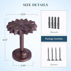 The Metal Magician Wall Mounted Floral Curtain Holdbacks - Image 2