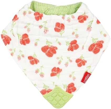 Nuby Reversible 100% Natural Cotton Muslin 3 Piece Teething Bib - Image 3