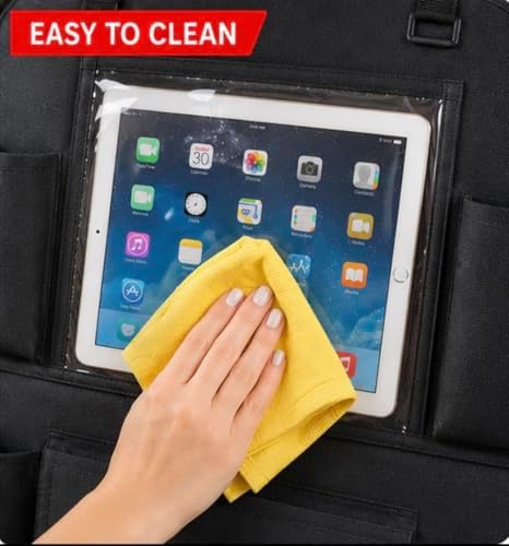 Car Backseat Organizer with Tablet Holder, Kick Mat Seat Protector - Image 4