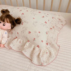 BuLuTu Muslin Small Pillowcase for Toddlers, Flower Rabbit Print - Image 5