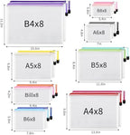 EOOUT 64pcs Mesh Zipper Pouch Bags, 8 Sizes Plastic Bags, 15 Colors - Image 3