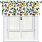 Dinosaur Cartoon Animal Room Window Valance 54x18 Inch by XBFCDN