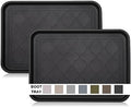 WATANIYA PET Boot Tray for Entryway Indoor, Heavy Duty Shoe Mat Tray 2 Packs by WATANIYAPET