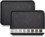 WATANIYA PET Boot Tray for Entryway Indoor, Heavy Duty Shoe Mat Tray 2 Packs by WATANIYAPET