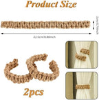 Ptwola 2 Pack Braided Curtain Tiebacks Boho Elegant Rustic Curtain Holdbacks - Image 2